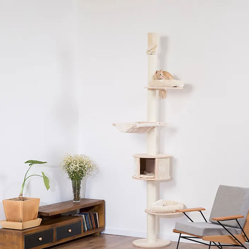Игровой Комплекс Для Кошек Mypets (МайПетс) High House 241-270*82*48см 67252 Кремовый