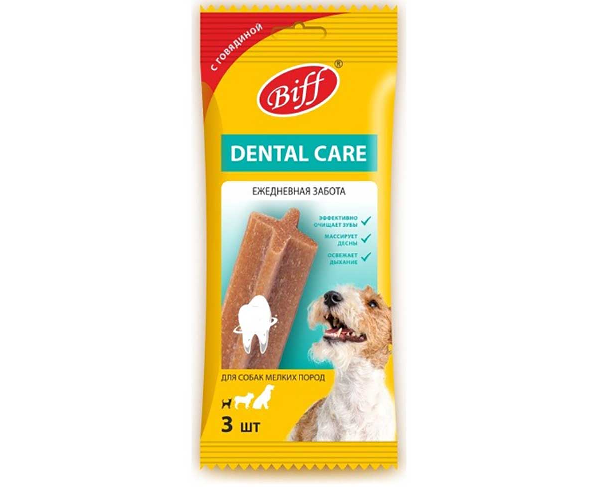 Лакомство Biff (Бифф) Для Собак Мелких Пород Снек Говядина Dental Care 45г 024713