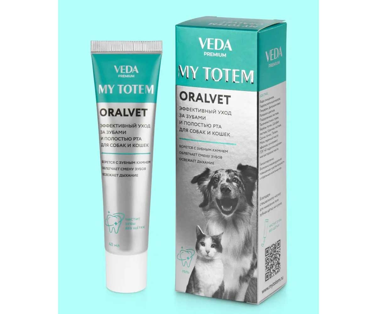 Гель Для Зубов My Totem (Май Тотем) Oralvet Для Кошек Собак 40мл