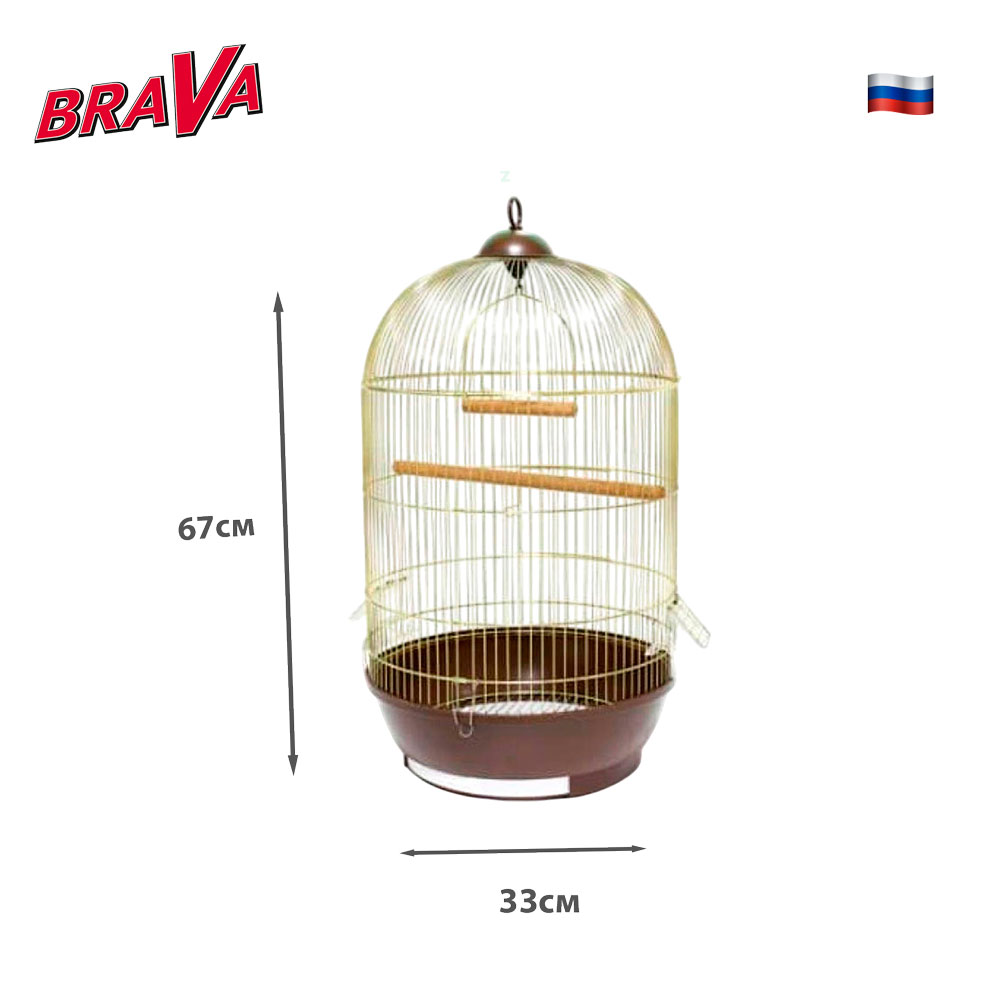 Клетка Для Птиц Brava (Брава) 33*67см Золото Высокая А309dg