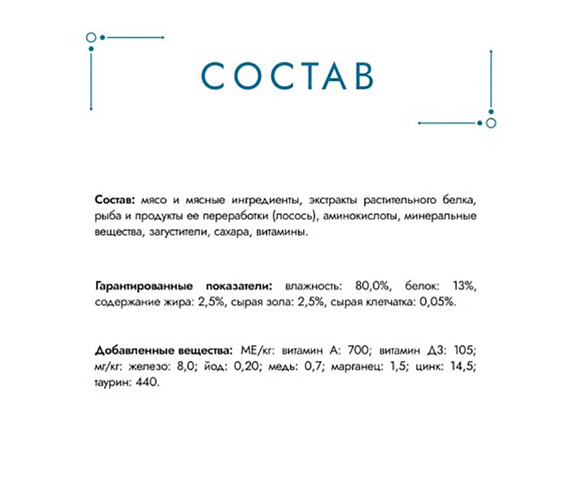 Влажный Корм Гурмэ Перл Для Кошек Лосось в Соусе 75г (1*26)