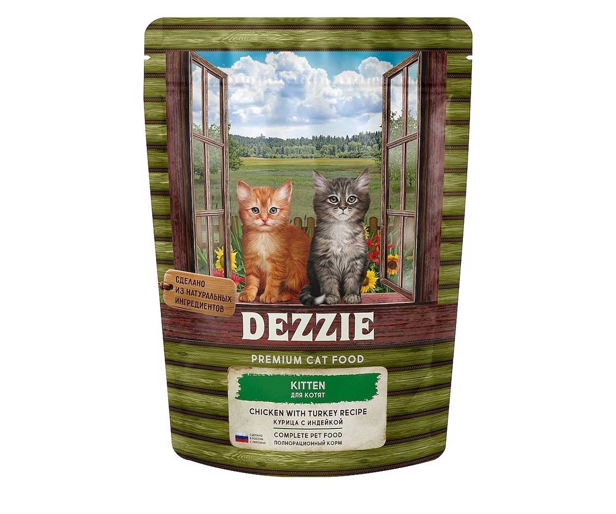 Сухой Корм Dezzie (Деззи) Для Котят Курица и Индейка Kitten 400г 5659100