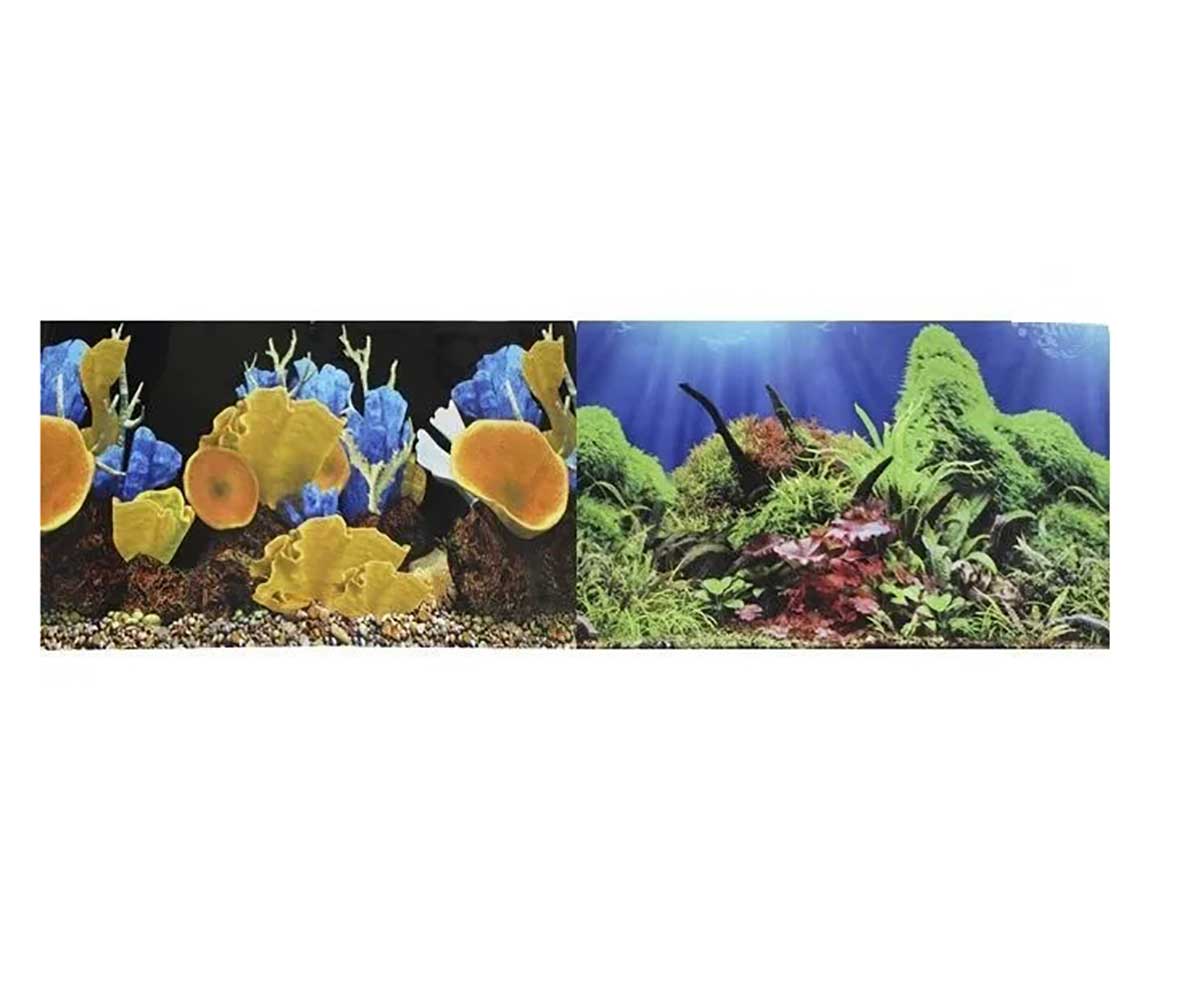 Фон Pr-040874 Двухсторонний Морские Кораллы/Подводный Мир 50*100см