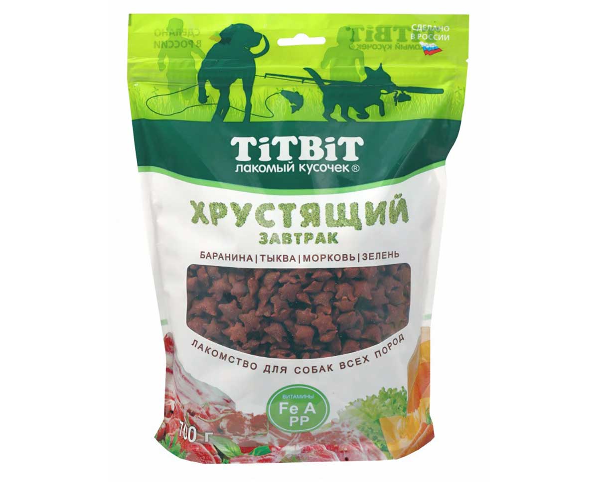 Лакомство TiTBiT (Титбит) Для Собак Завтрак Хрустящий с Бараниной 700г 024935