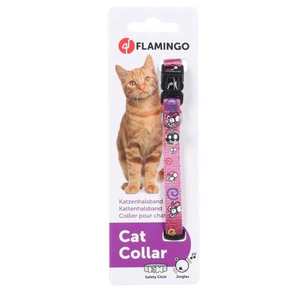 Ошейник Trixie (Трикси) Ziggi Для Кошек Нейлон 20-35см/10мм Fl1031356 Лиловый/Принт Мышки