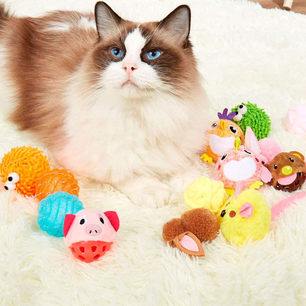 Игрушка Для Кошек Fofos (Фофос) Мяч с Глазками 5*4,5*4,5см МИКС Dcf18333