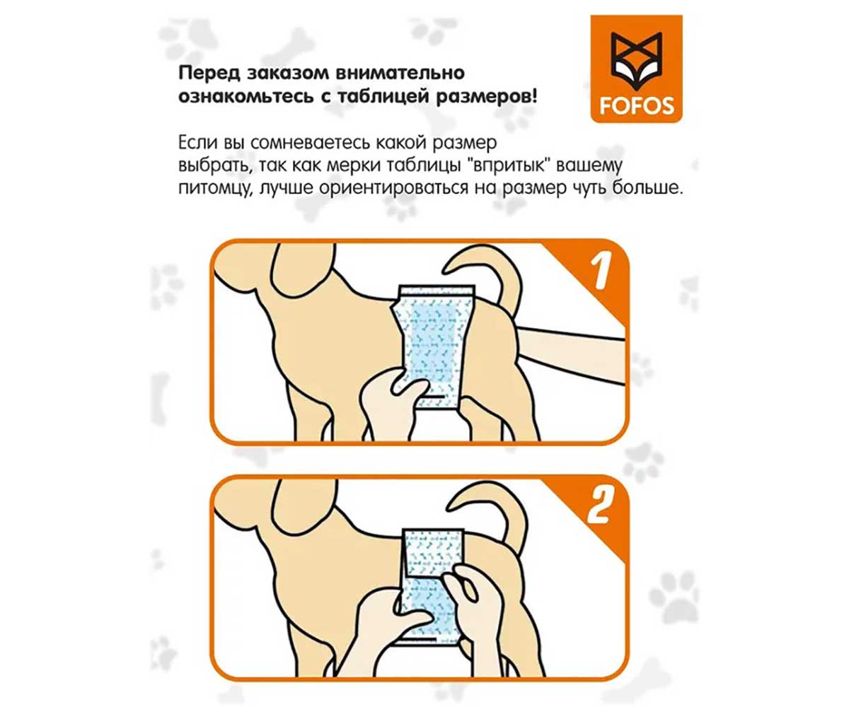 Подгузники Fofos (Фофос) Впитывающие Для Кобелей M 24-41см 10шт Dcf18574