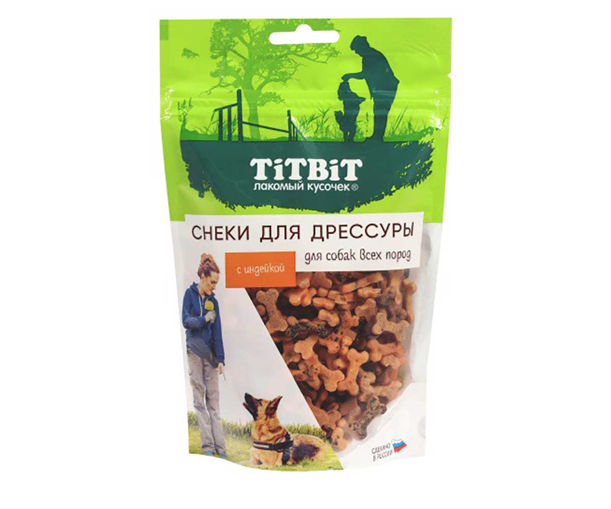 Лакомство TiTBiT (Титбит) Снеки Для Дрессуры Собак Индейка 100г 025697