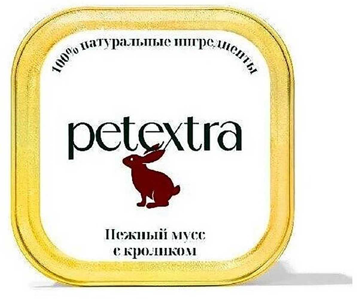 Влажный Корм Petextra (Петэкстра) Для Кошек Кролик Нежный Мусс 100г (1*16)