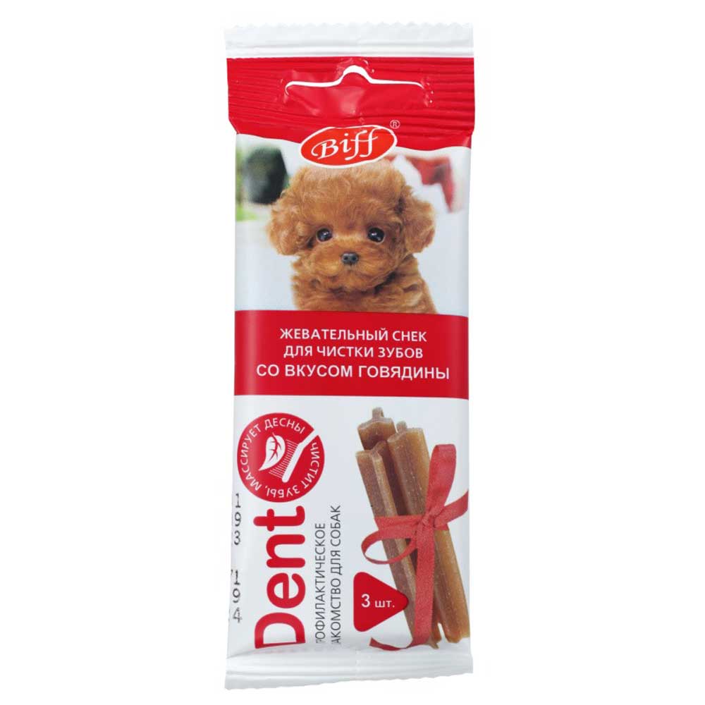 Лакомство Biff (Бифф) Для Собак Мелких Пород Снек Dent Со Вкусом Говядины (1*16) 026137