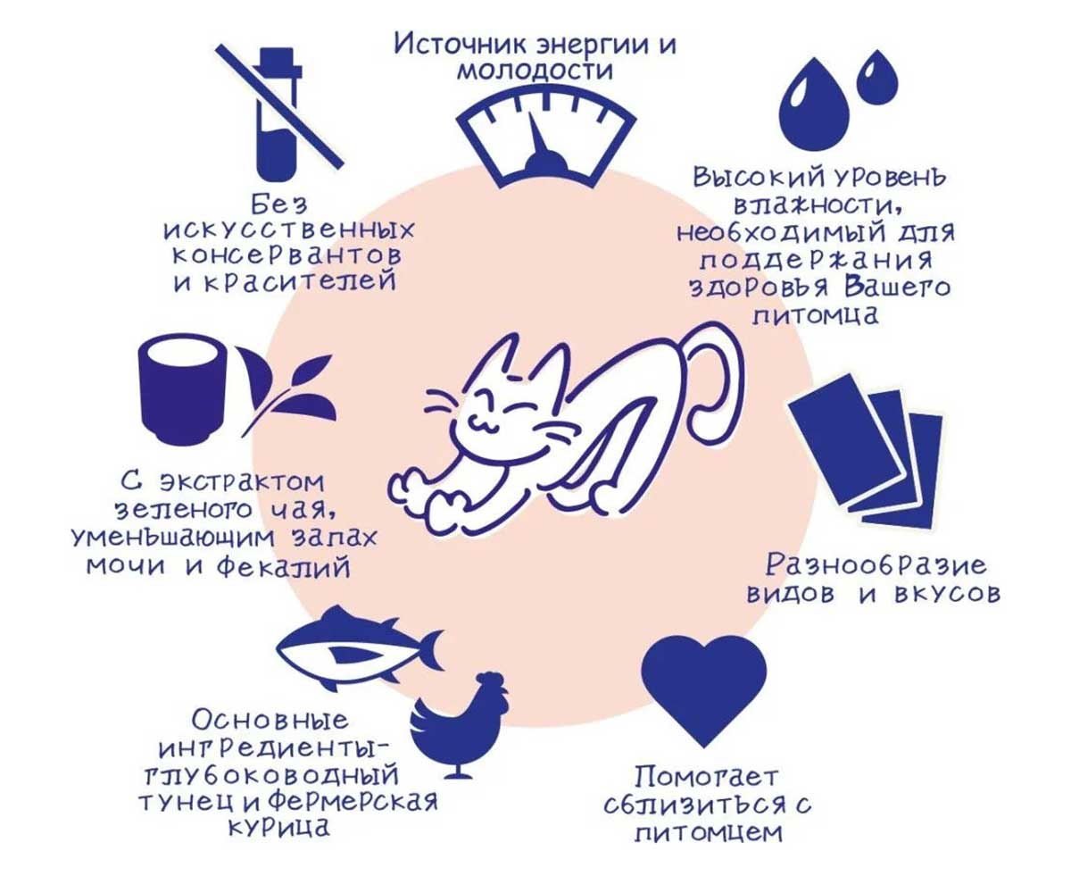 Консервы Inaba (Инаба) Ciao Toromi Для Кошек Филе Курицы и Тунец Магуро с Кацуобуси в Бульоне 80г (1*24)