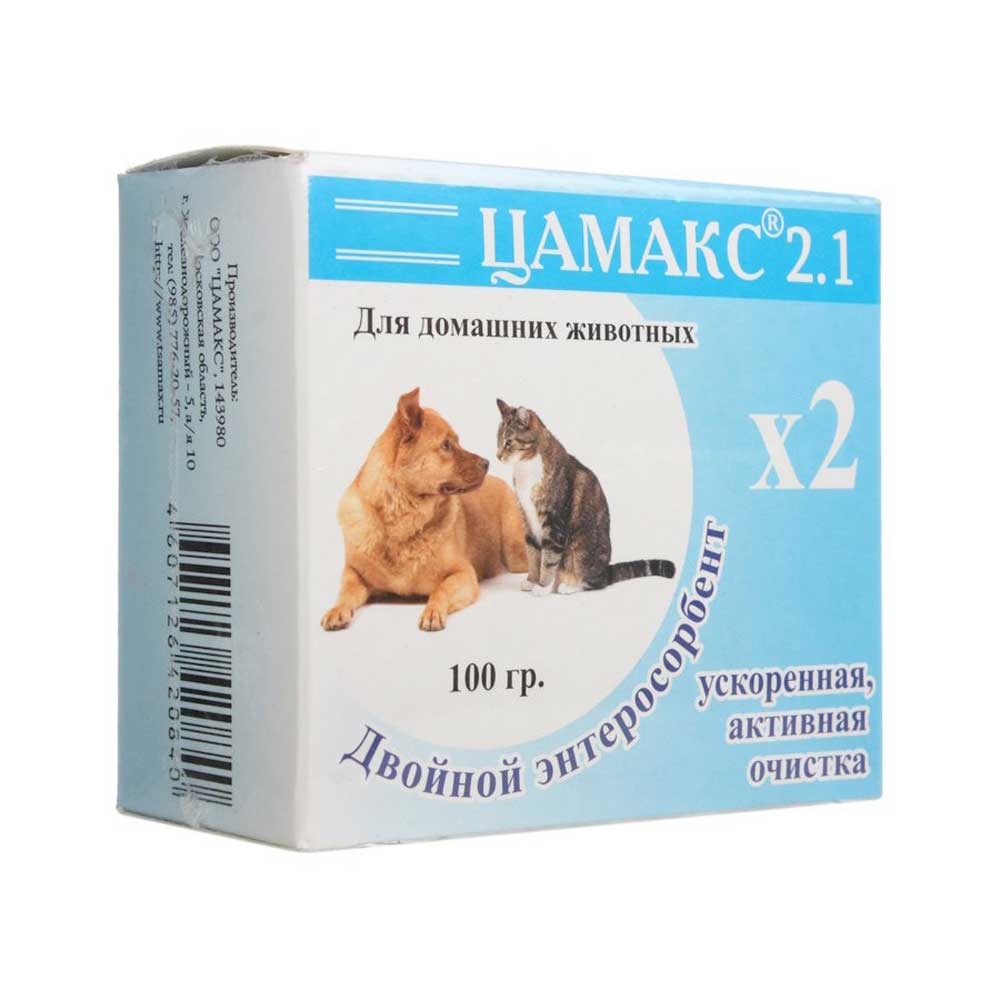 Цамакс 2.1 Витамины Двойной Энтеросорбент с Серой Для Домашних Животных 100г