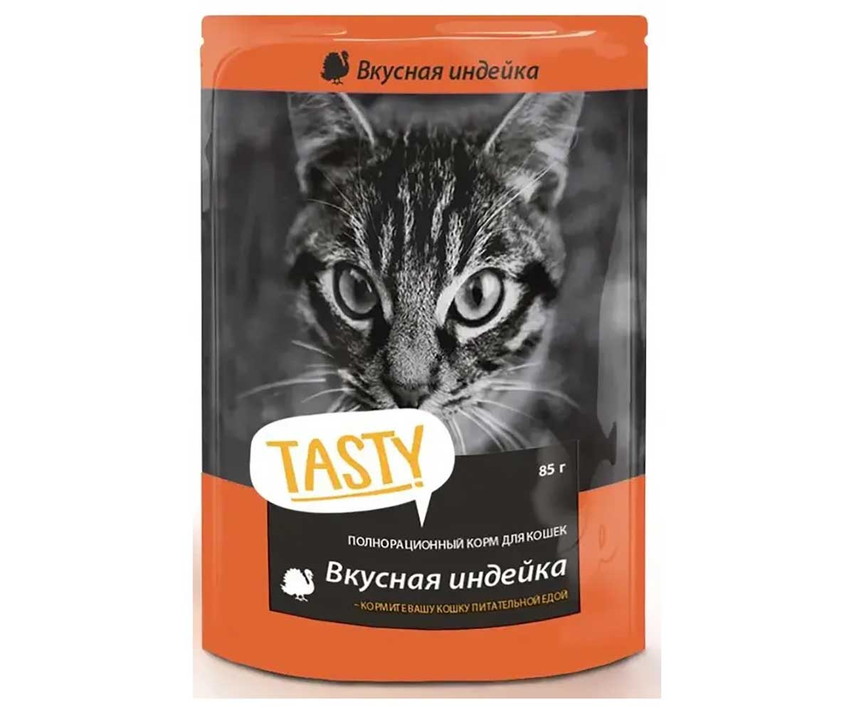 Влажный Корм Tasty (Тести) Для Кошек Индейка в Желе 85г