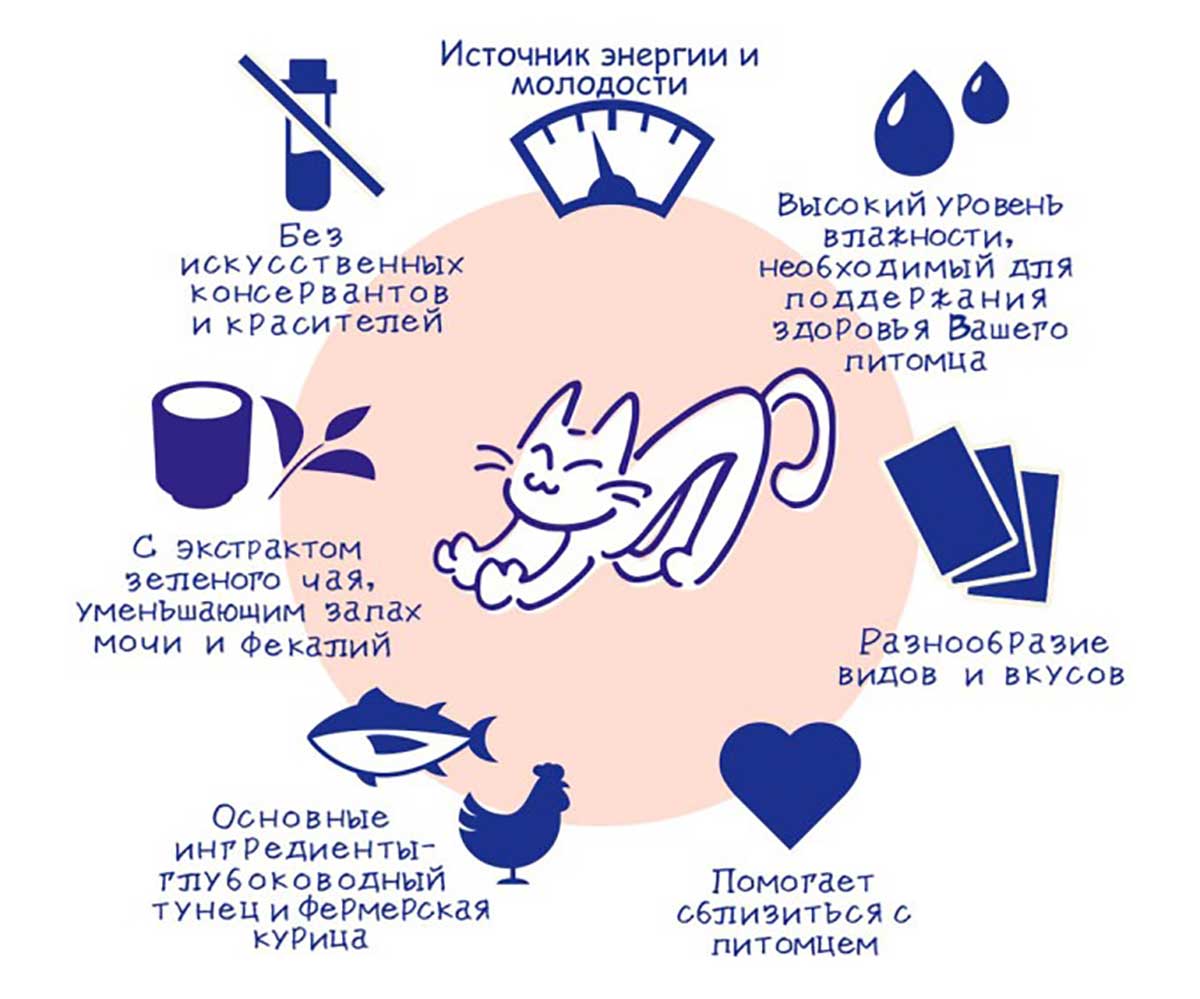 Влажный Корм Inaba (Инаба) Kinnodashi Для Кошек Тунец Магуро, Кацуо и Куриное Филе в Желе 60г (1*12)