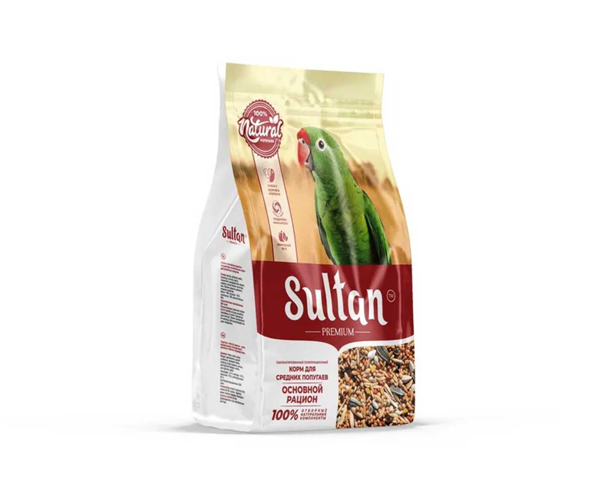 Корм Sultan (Султан) Premium Для Средних Попугаев Основной Рацион Новый 500г (1*18)
