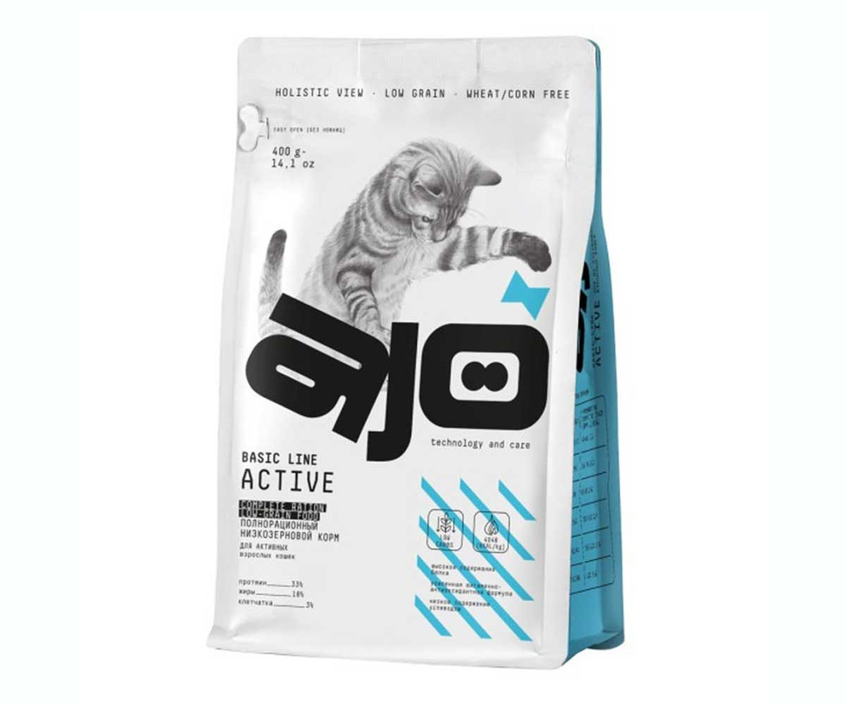 Сухой Корм Ajo (Аджо) Cat Active Для Кошек Индейка 400г (1*24)