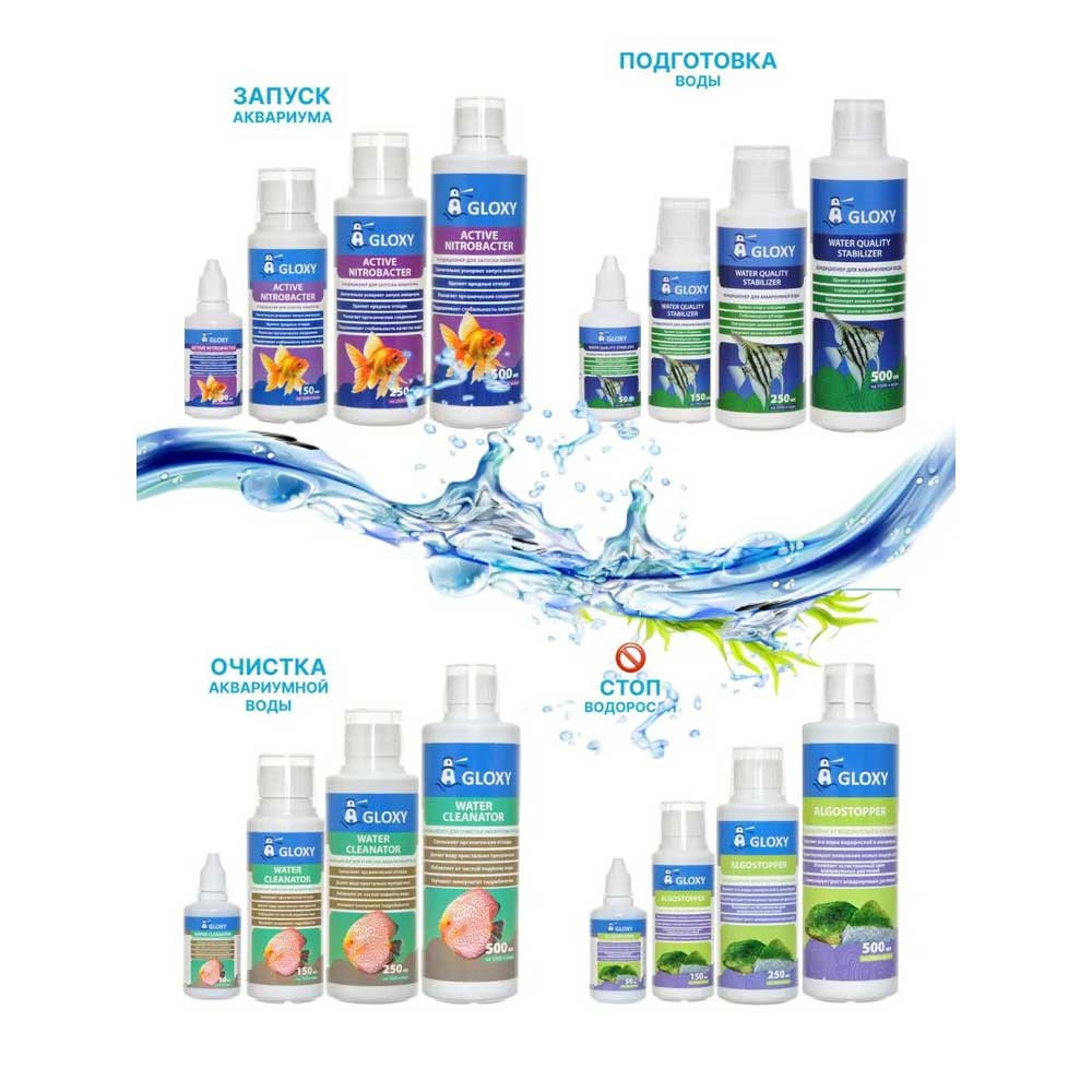Кондиционер Gloxy (Глокси) Water Quality Stabilizer 50мл Gl-084148