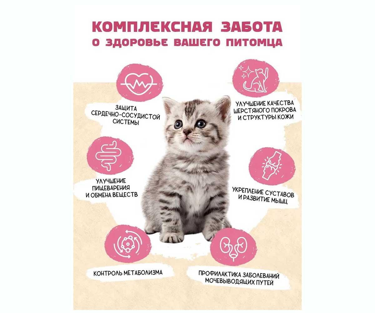 Сухой Корм Brooksfield (Бруксфилд) Low Grain Kitten Для Котят Курица и Рис 400г 5660100