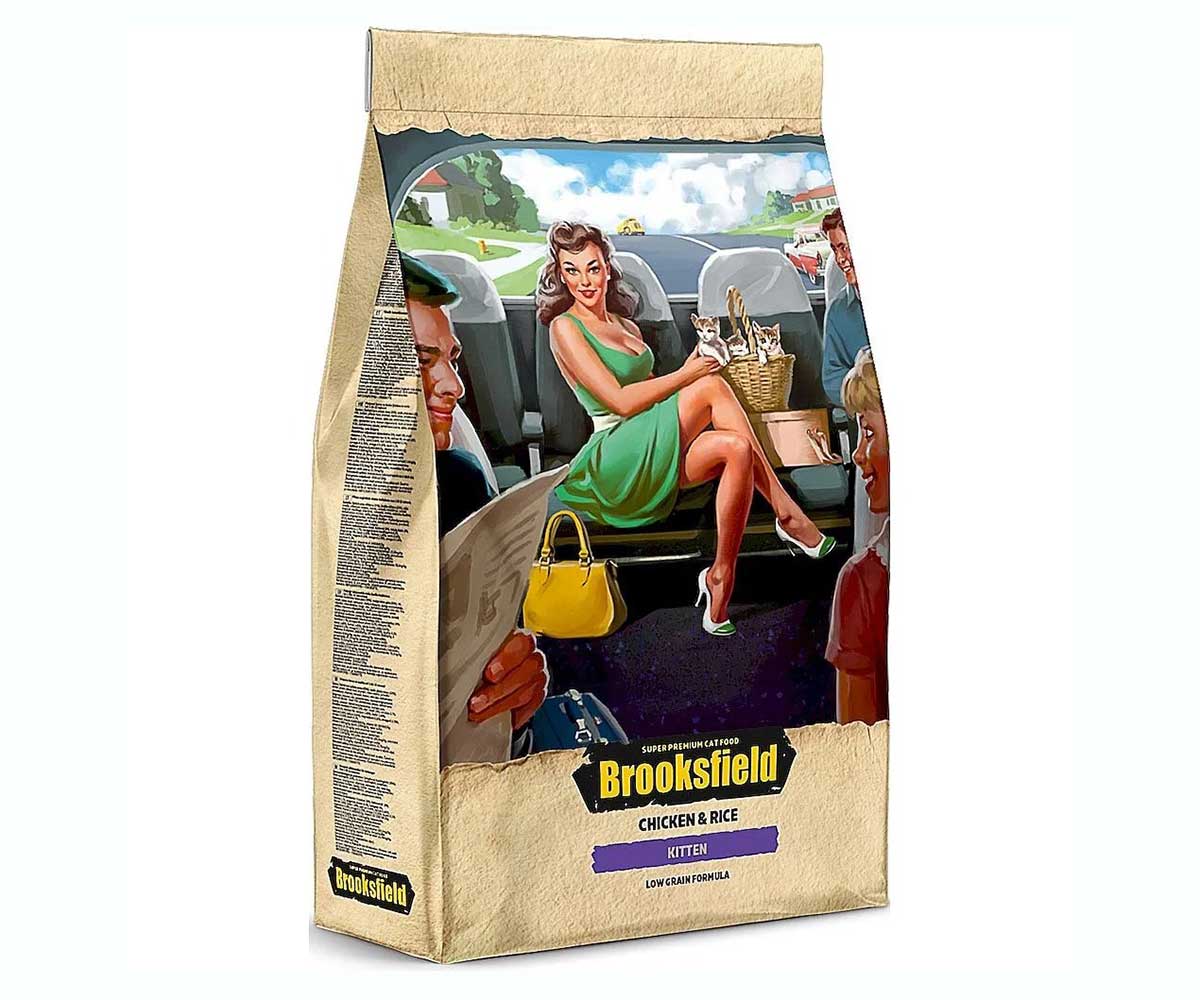 Сухой Корм Brooksfield (Бруксфилд) Low Grain Kitten Для Котят Курица и Рис 400г 5660100