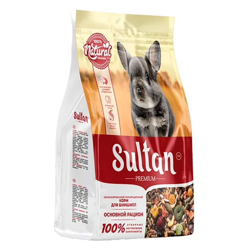 Корм Sultan (Султан) Premium Для Шиншилл Основной Рацион Новый 400г