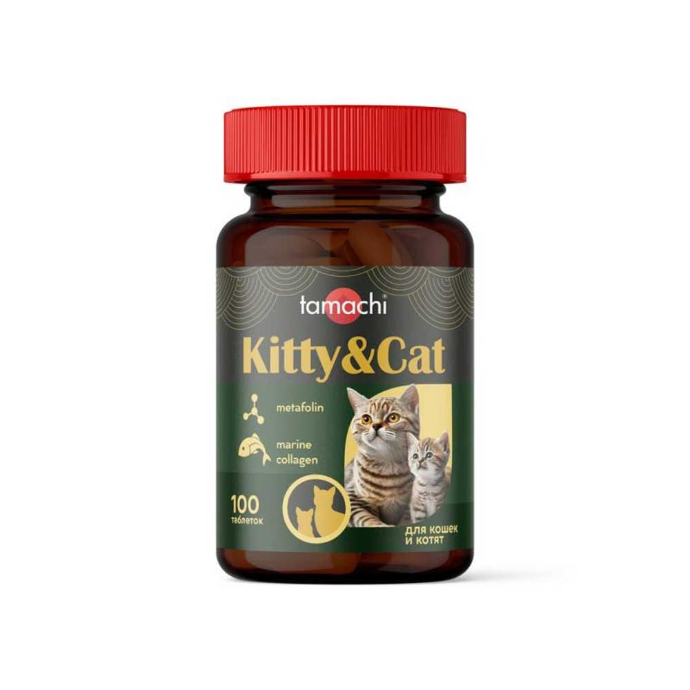 Витамины Tamachi (Тамачи) Kitty&Cat Для Кошек и Котят 100-Таблеток Китти & Кэт T706