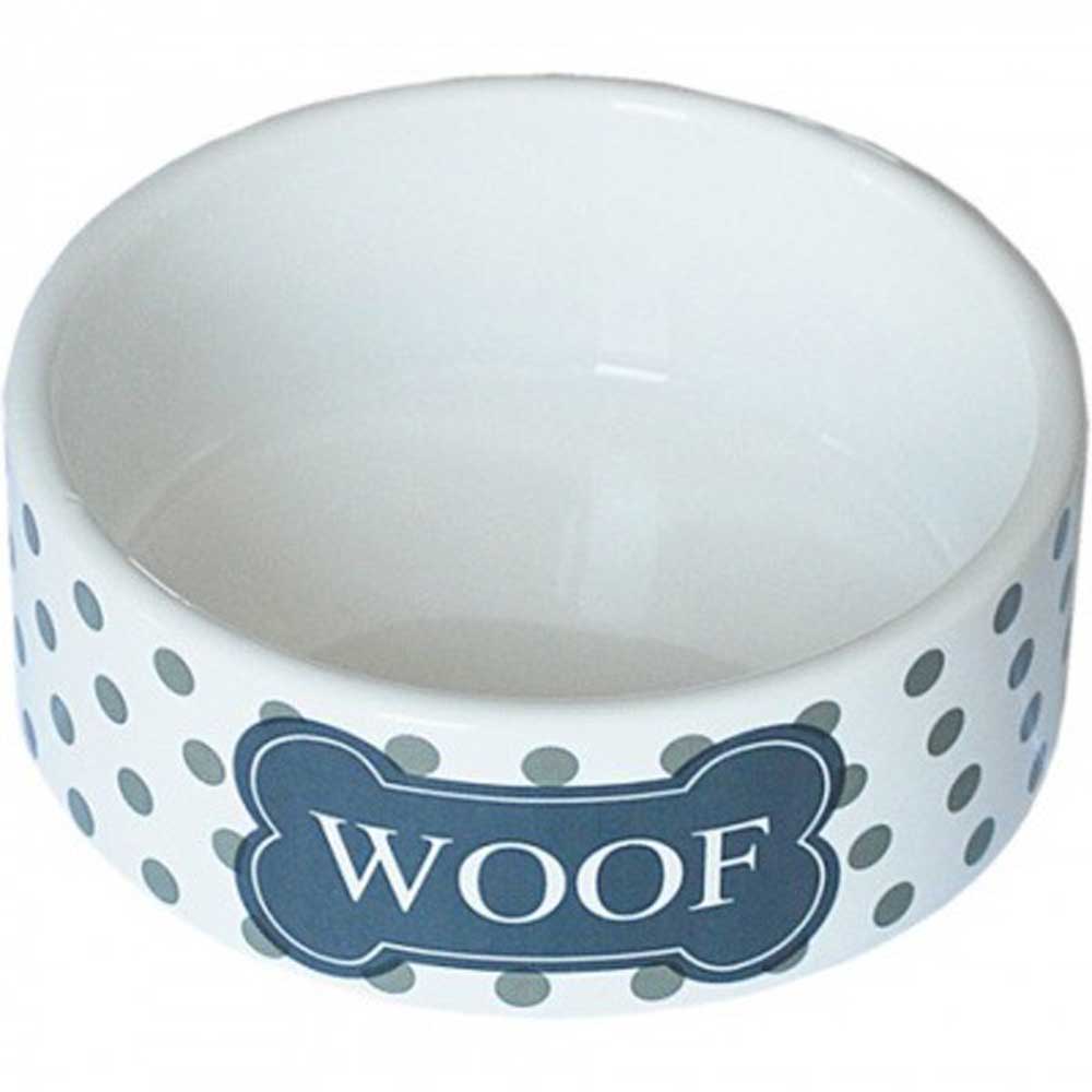 Миска №1Керамическая Woof 440мл 12,5*5см Бело-Черная  Мкр1221