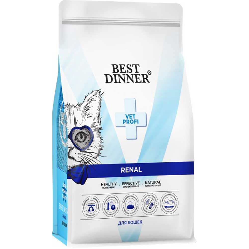 Сухой Корм Best Dinner (Бест Диннер) Vet Profi Renal Для Кошек При Болезни Почек 1,5кг 75104