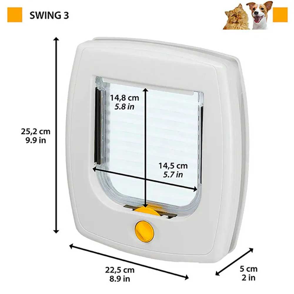 Дверка Ferplastс (Ферпласт) Swing 3 Basic Серая 22,5*25,2см 72102021