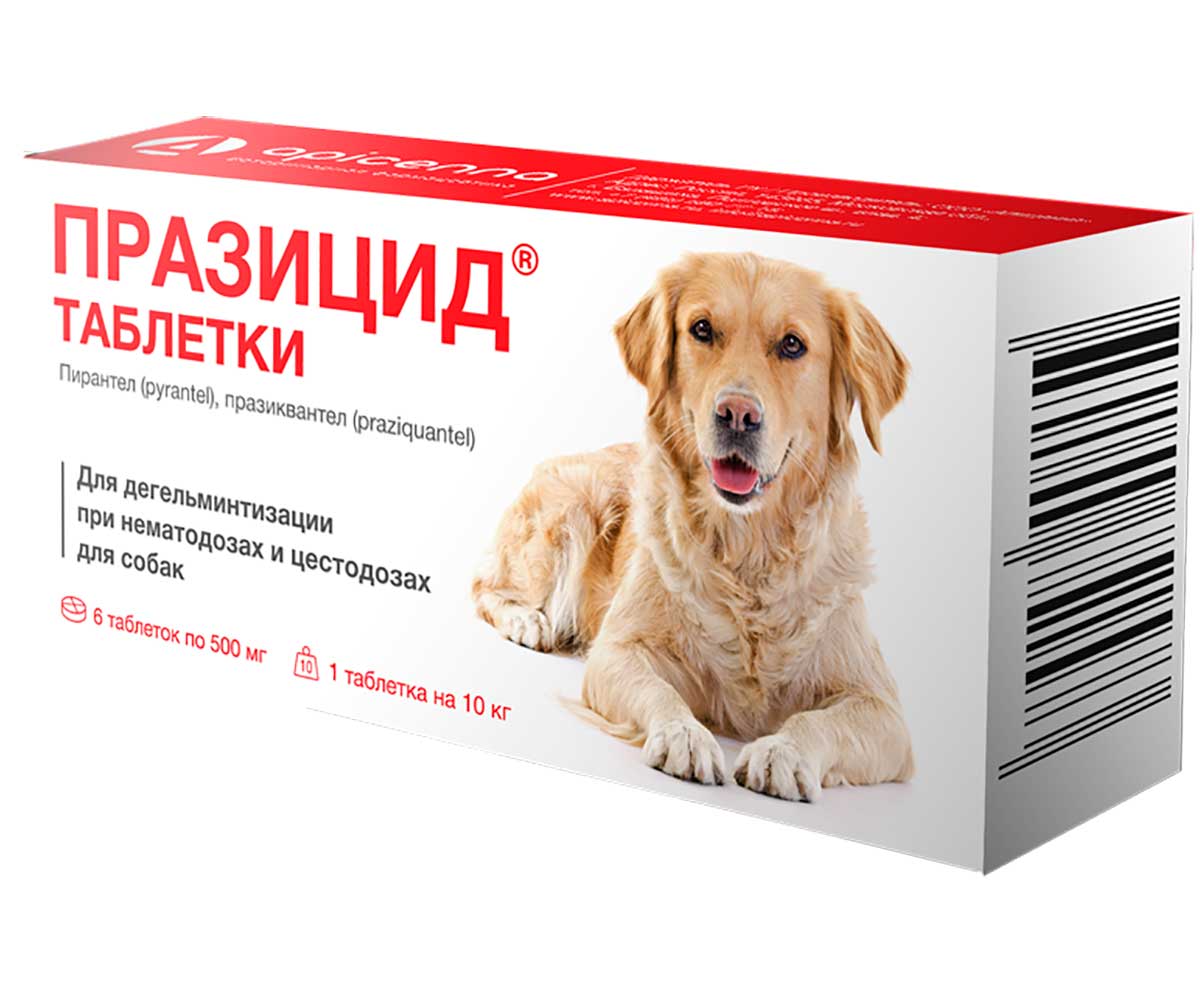 Празицид Таблетки Против Глистов Для Собак 6таб Apicenna (Апиценна)