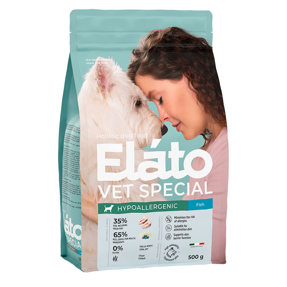 Лечебный Сухой Корм Elato (Илато) Holistic Vet Special Hypoallergenic Для Собак Гипоаллергенный Рыба 500г