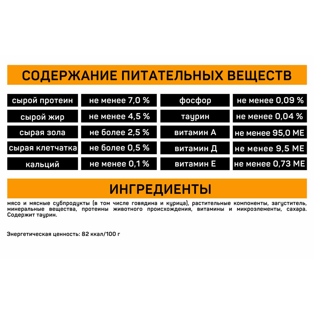 Влажный Корм Tasty (Тести) Для Кошек Говядина и Курица в Желе 85г