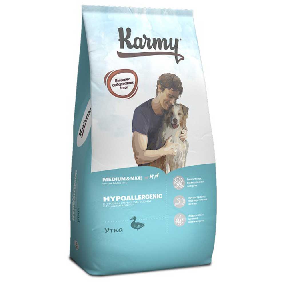 Сухой Корм Karmy (Карми) Для Собак Средних и Крупных Пород Утка Гипоаллергенный Hypoallergenic Medium & Maxi 14кг
