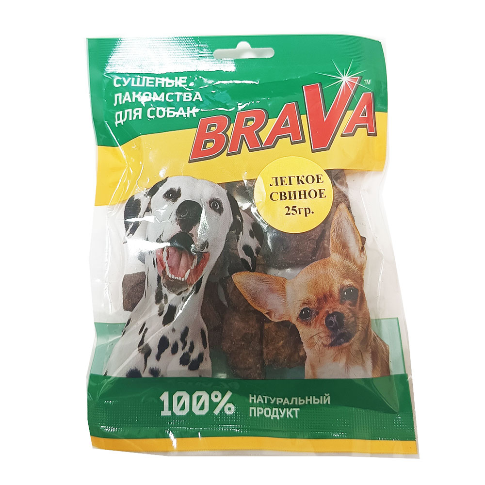 Лакомство Для Собак Brava (Брава) Легкое Свиное Для Дрессуры 25г Новинка