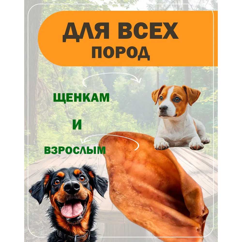 Лакомство Для Собак Brava (Брава) Ухо Свиное Резаное 1шт Новинка