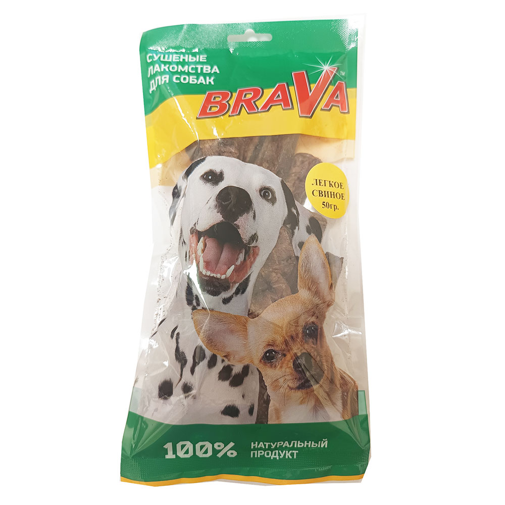 Лакомство Для Собак Brava (Брава) Легкое Свиное Палочка 50г Новинка