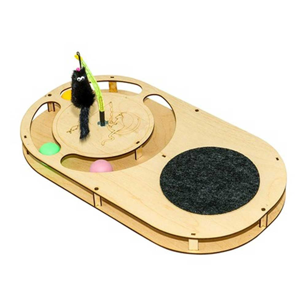 Игровой Комплекс Gosi (Госи) Для Кошек Овал С Шариком ,Площадкой, Игрушкой 49х27х3.6cм
