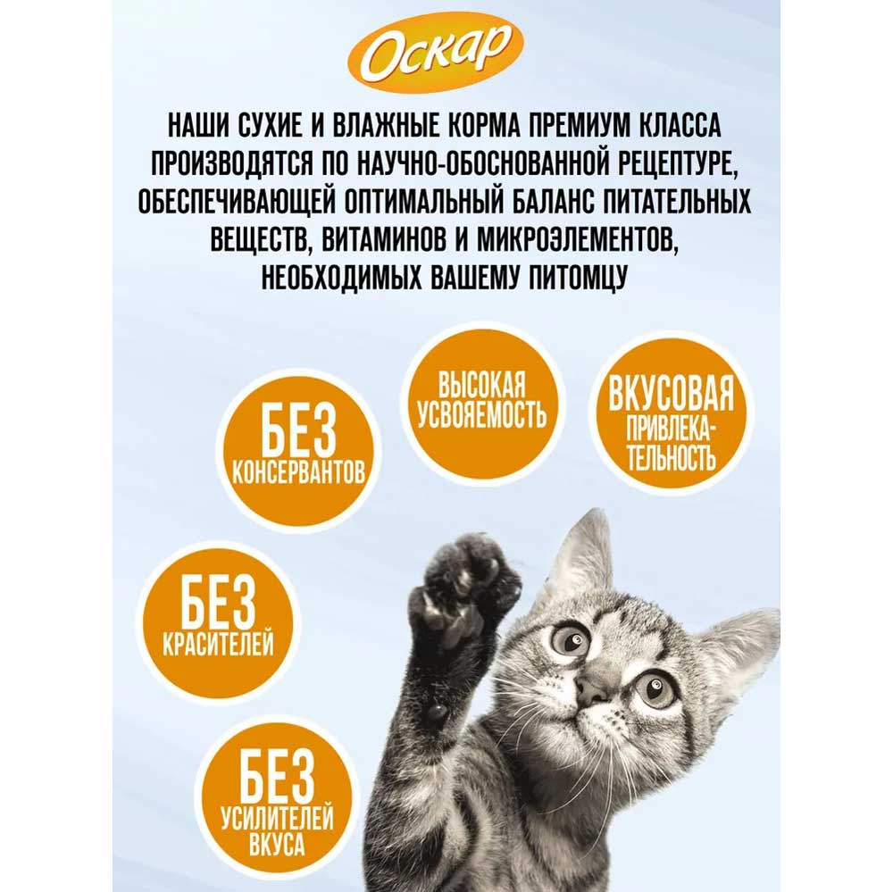 Консервы Оскар Для Кошек Индейка 100г