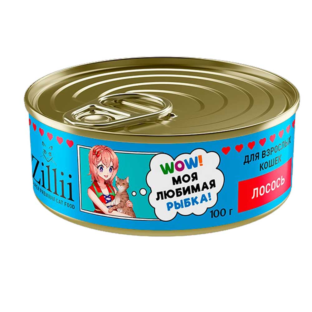 Консервы Для Кошек Zillii (Зиллии) Cat Лосось 100г 5657080