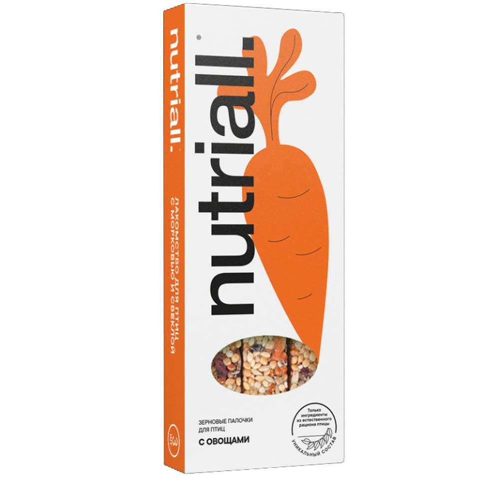 Лакомство Nutriall (Нутриал) Для Птиц Овощи 3шт