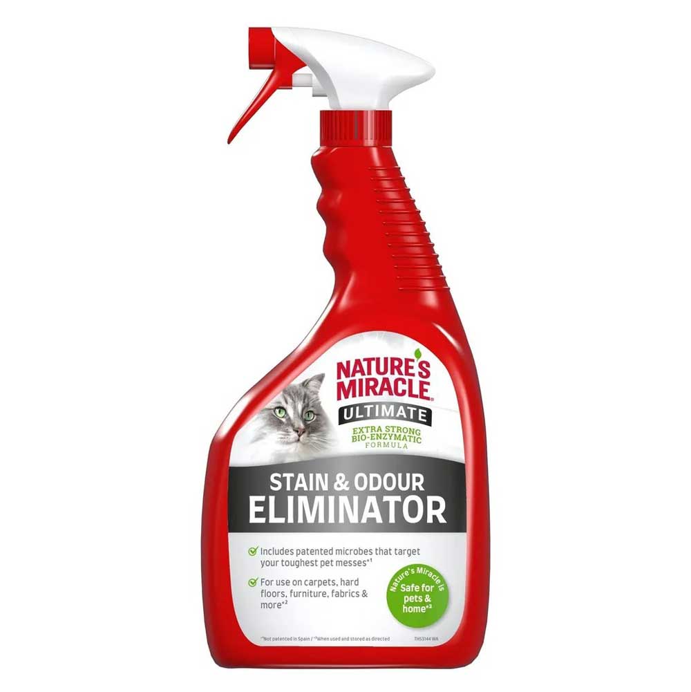 NatureS Miracle (Натурс Миракл) Уничтожитель Пятен и Запахов Для Кошек с Максимальным Эффектом Спрей 946 Мл