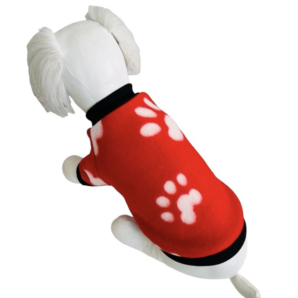 Толстовка Pet FAshion (Пет Фешн) Для Собак Мелких Пород Лапка Флис Красный M