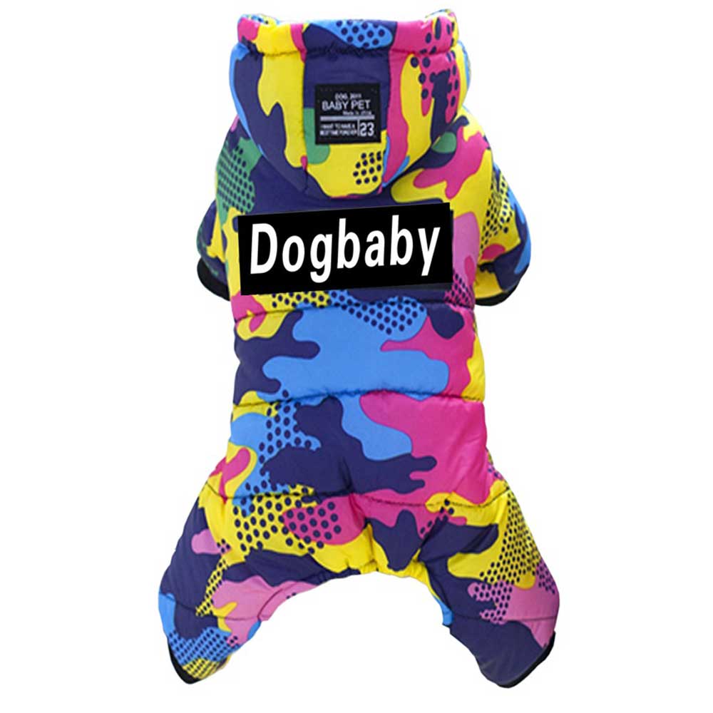 Комбинезон Уют Dogbaby Р Xs 16см с Капюшоном Пятнистый Желто-Розовый Хм10хс