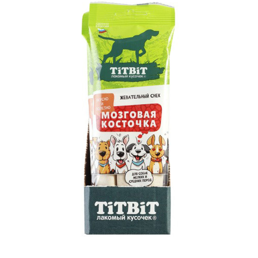 Лакомство TiTBiT (Титбит) Жевательный Снек Мозговая Косточка Для Собак Мелких и Средних Пород 220г 027868