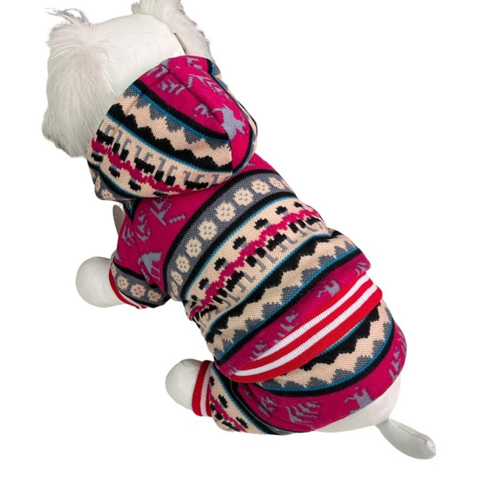 Комбинезон Pet Fashion (Пет Фешн) Для Собак Мелких Пород Скандинавия Р M Трикотаж Мех Малиновый