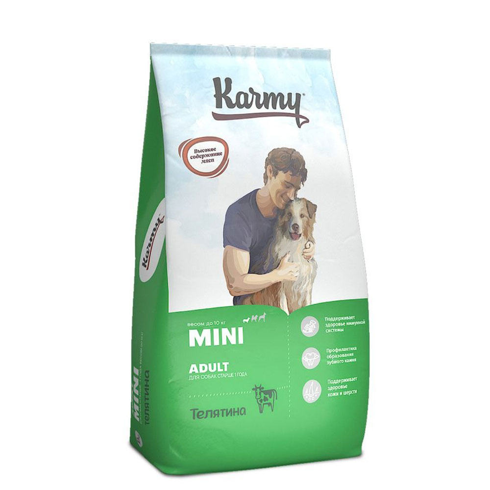 Сухой Корм Karmy (Карми) Mini Для Собак Мелких Пород Телятина Н 10кг