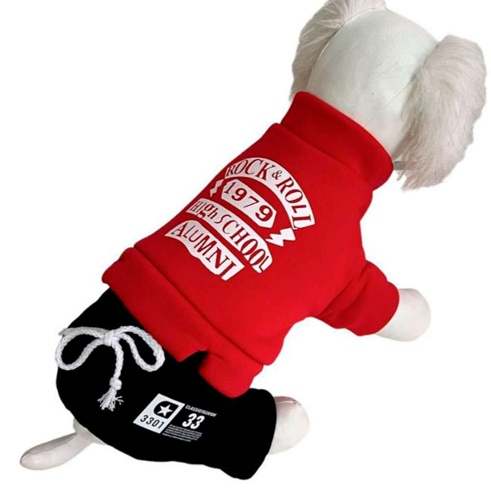 Комбинезон Pet Fashion (Пет Фешн) Для Собак Мелких Пород Rock Roll Р L Трикотаж Мех Красный
