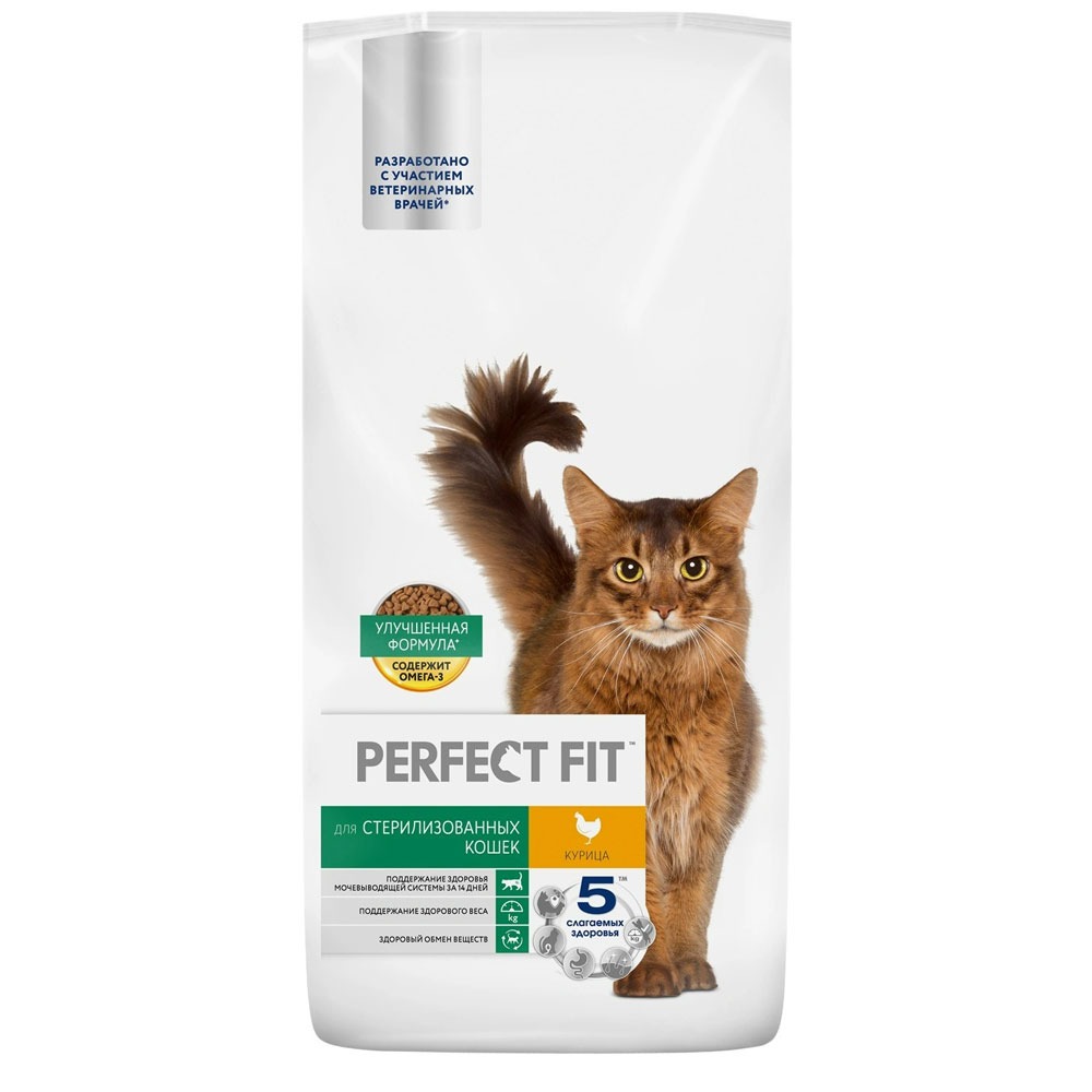 Сухой Корм Perfect Fit (Перфект Фит) Для Стерилизованных Кошек Курица 5кг