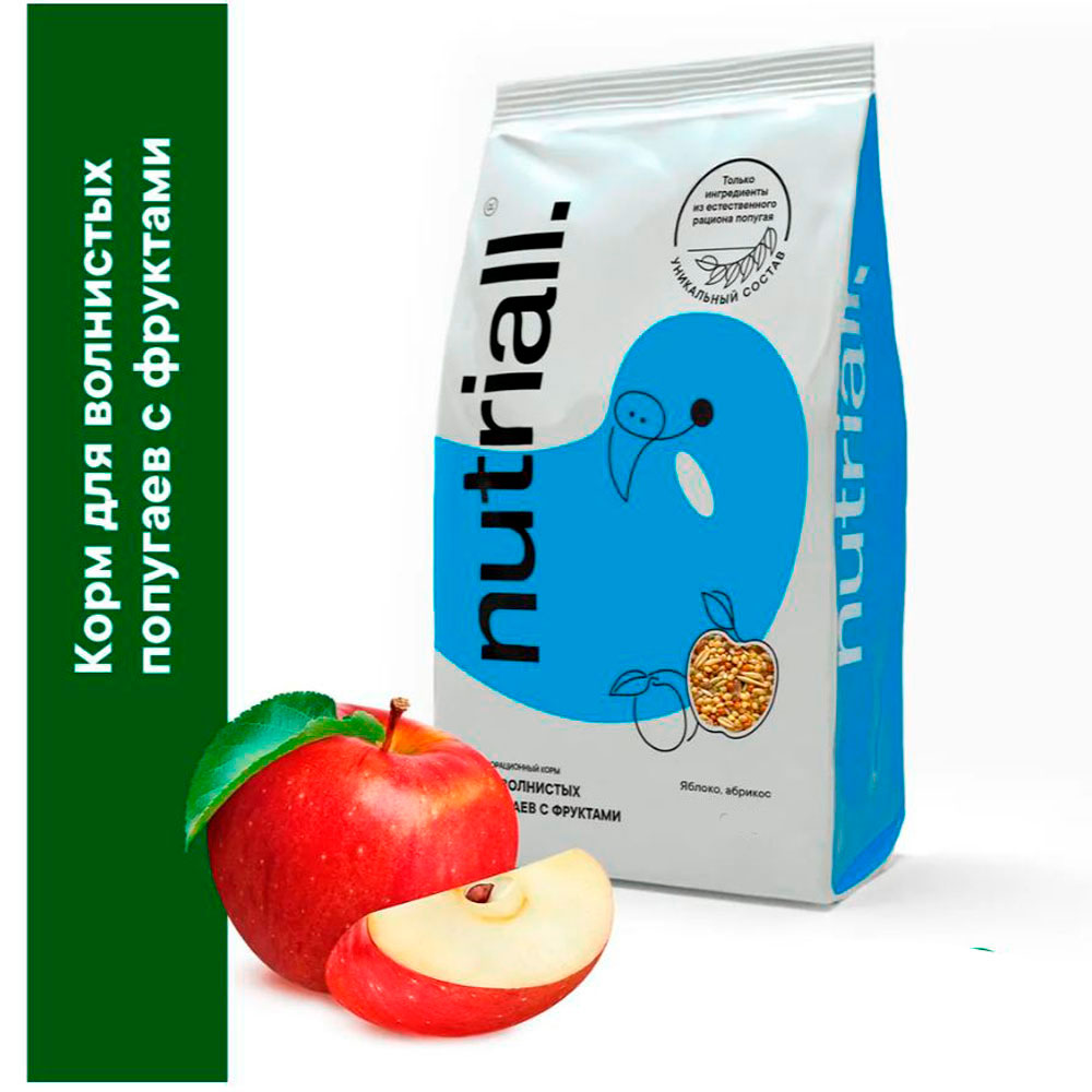 Корм для Птиц Nutriall (Нутриал) Для Волнистых Попугаев Фрукты 400г