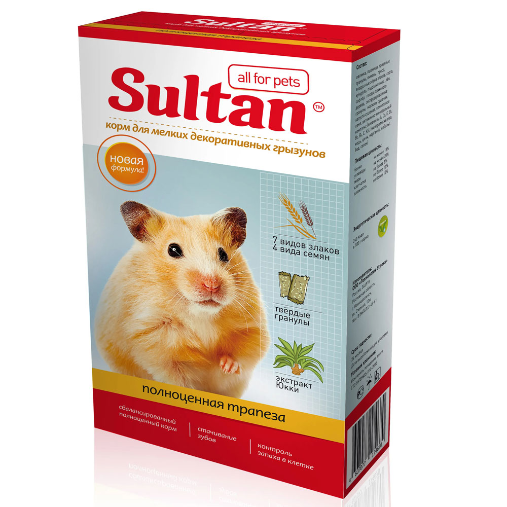 Корм Sultan (Султан) Для Грызунов Для Мелких Грызунов Основной Рацион 400г  81123