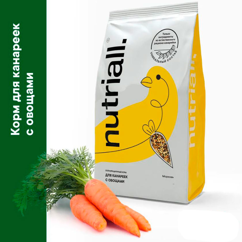 Корм Для Птиц Nutriall (Нутриал) Для Канареек Овощи 400г